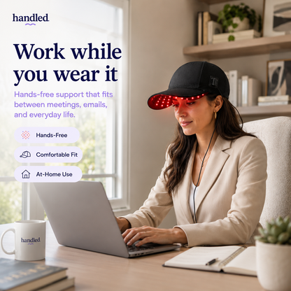 Handled Hair Regrowth Laser Cap - Light Therapy For Healthier Looking Hair