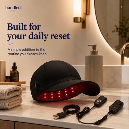 Handled Hair Regrowth Laser Cap - Light Therapy For Healthier Looking Hair