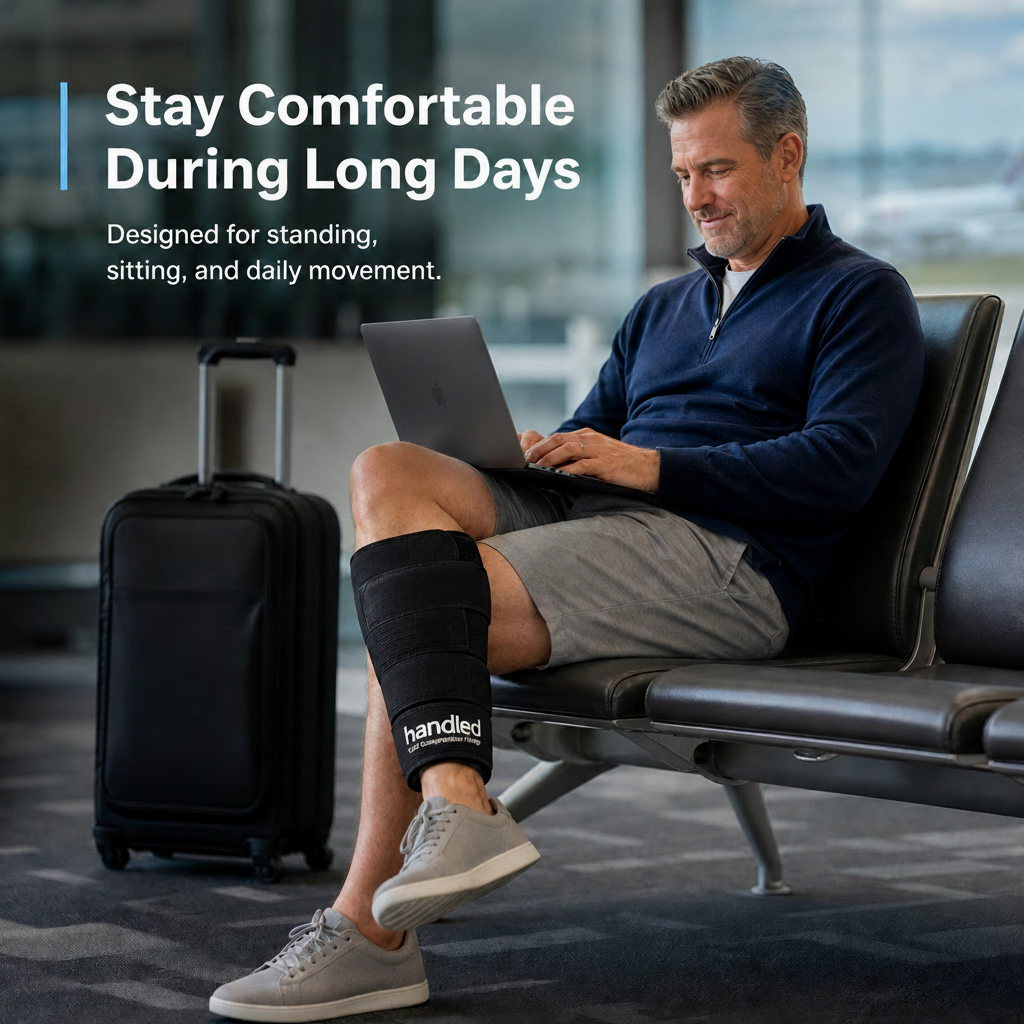 Handled Calf Compression Wrap - Walk Longer With Lighter Legs