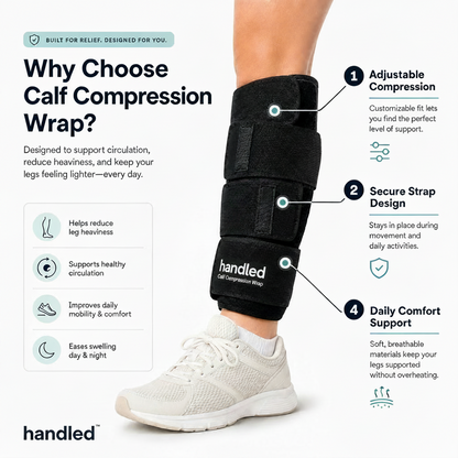 Handled Calf Compression Wrap - Walk Longer With Lighter Legs