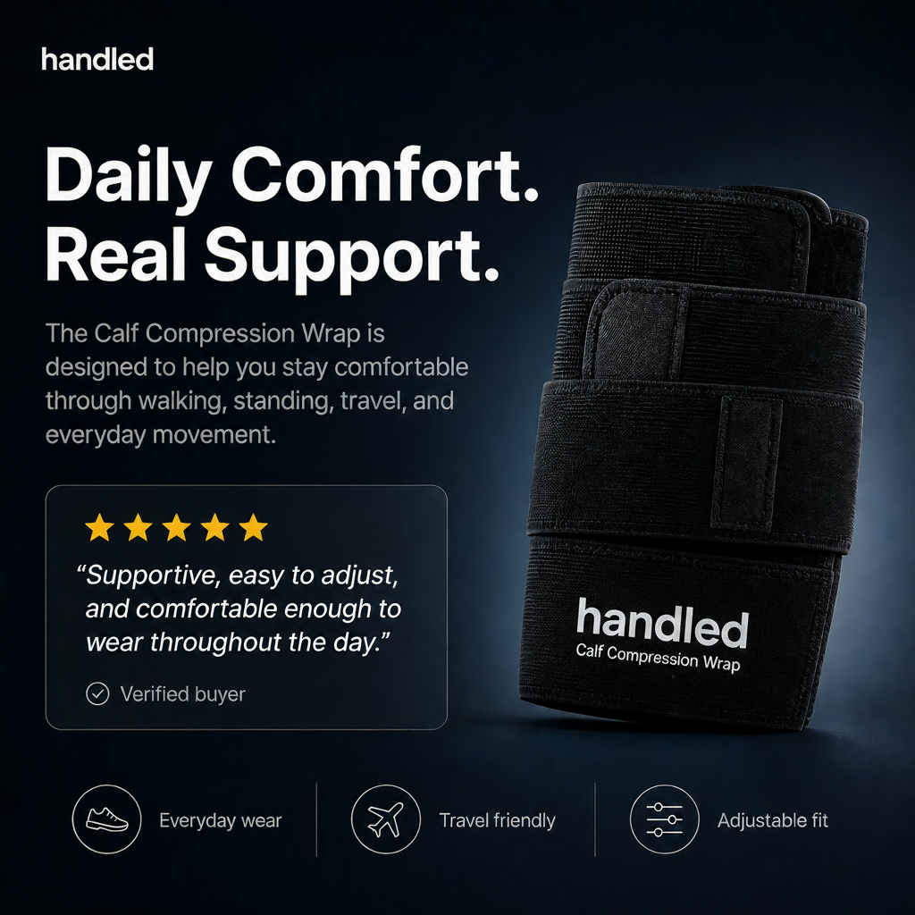 Handled Calf Compression Wrap - Walk Longer With Lighter Legs