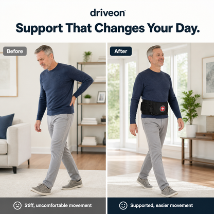 Handled Back Support Belt – Adjustable Lumbar Decompression Support For Everyday Back Comfort