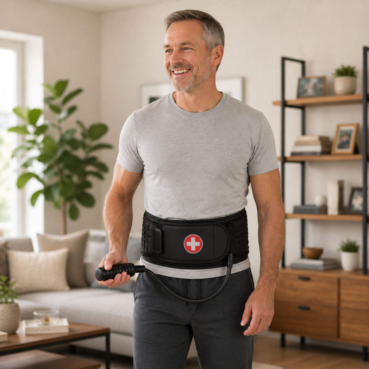 Handled Back Support Belt – Adjustable Lumbar Decompression Support For Everyday Back Comfort