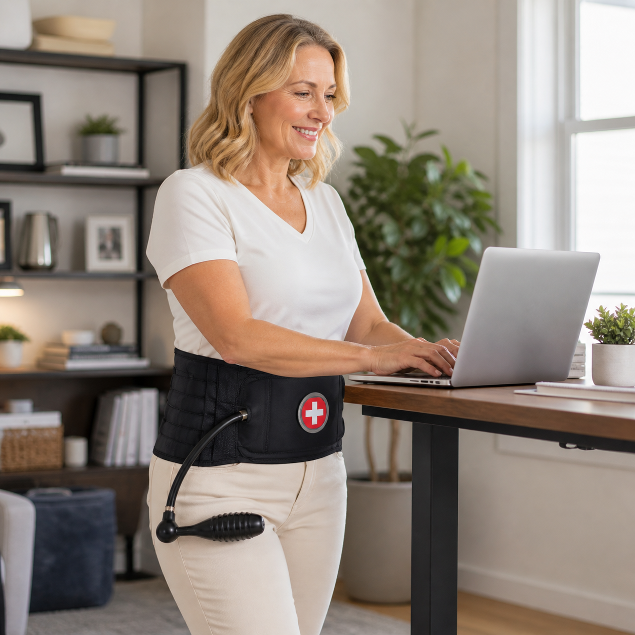 Handled Back Support Belt – Adjustable Lumbar Decompression Support For Everyday Back Comfort