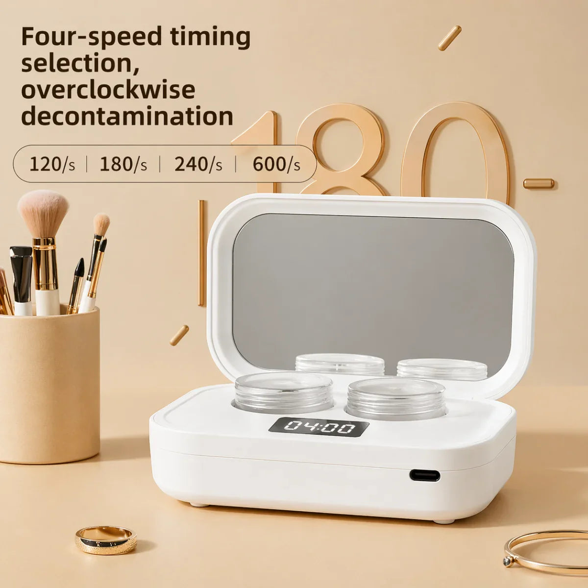 Handled Ultrasonic Contact Lens Cleaner - Deep Clean Your Lenses In Just 2 Minutes