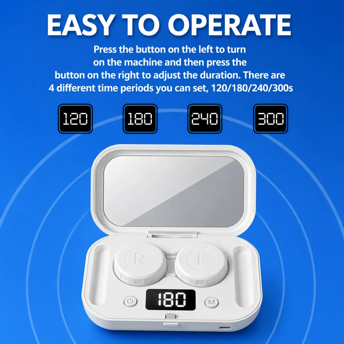 Handled Ultrasonic Contact Lens Cleaner - Deep Clean Your Lenses In Just 2 Minutes