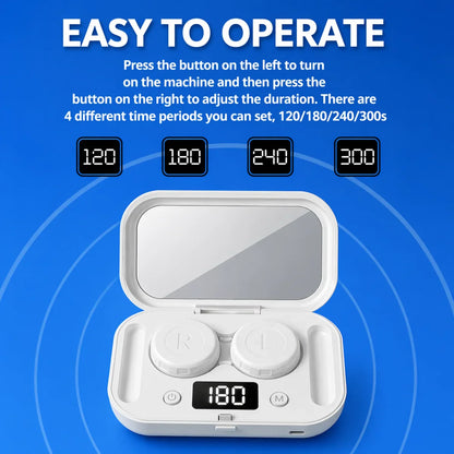 Handled Ultrasonic Contact Lens Cleaner - Deep Clean Your Lenses In Just 2 Minutes
