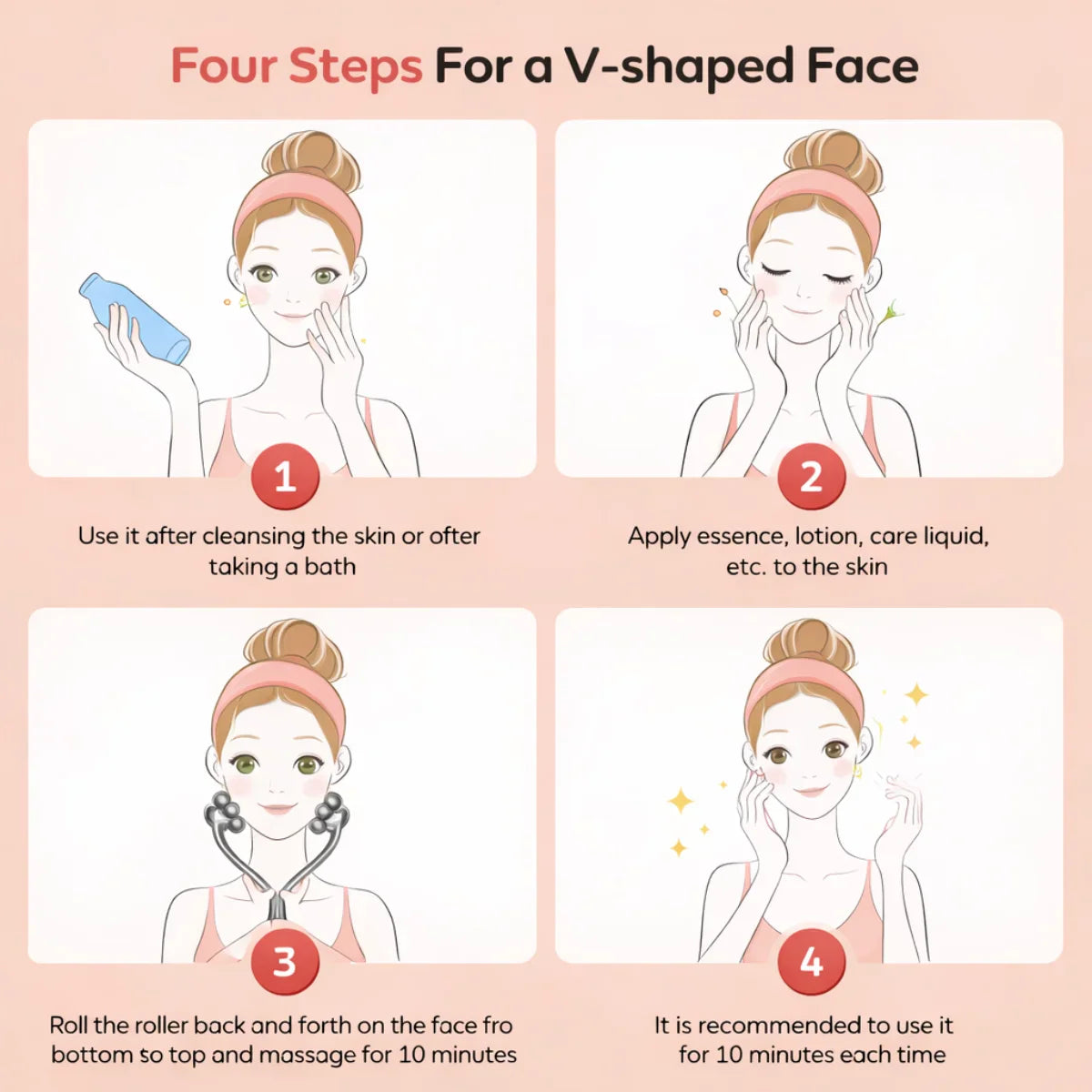 Handled Face Sculpt EMS Beauty Roller - Lift & Sculpt Your Face in 5 Minutes