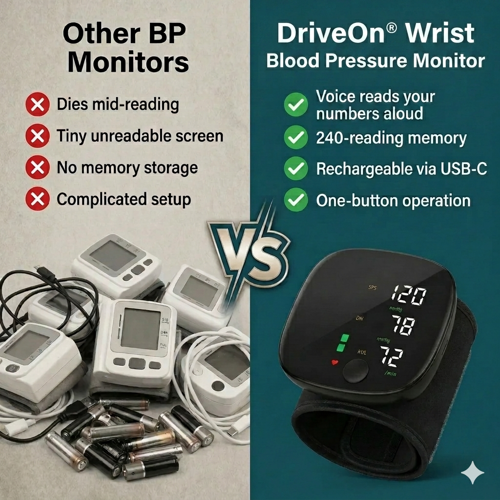 DriveOn® Wrist Blood Pressure Monitor