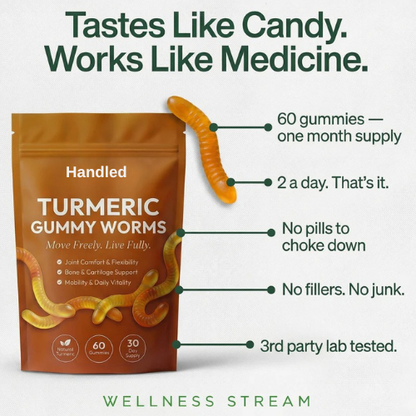 Handled Premium Turmeric Gummies - Move More Comfortably In Just 30 Days