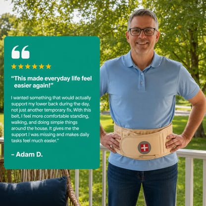 Handled Back Support Belt – Adjustable Lumbar Decompression Support For Everyday Back Comfort