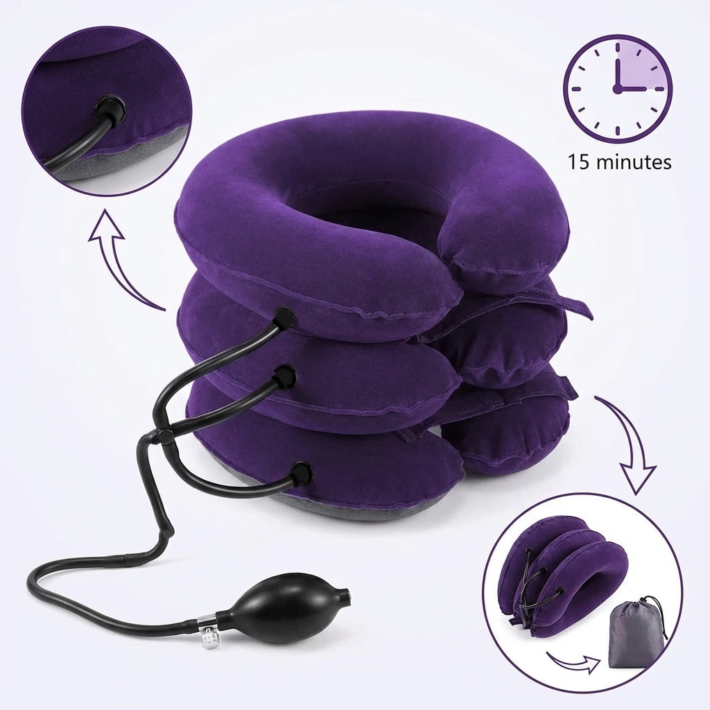 Handled neck-traction features