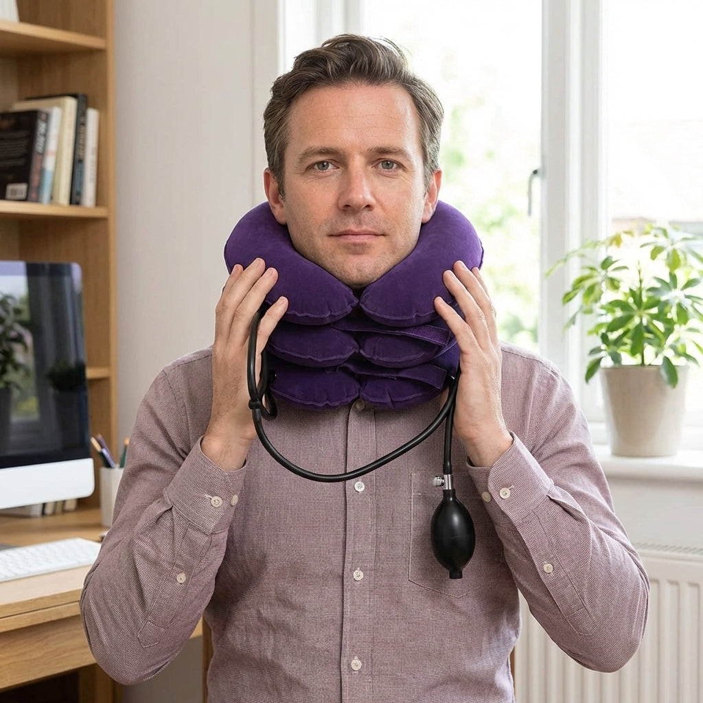 Handled neck-traction scale