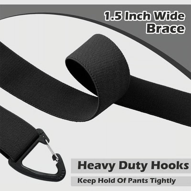 Heavy-Duty 4-Clip Suspenders for Men