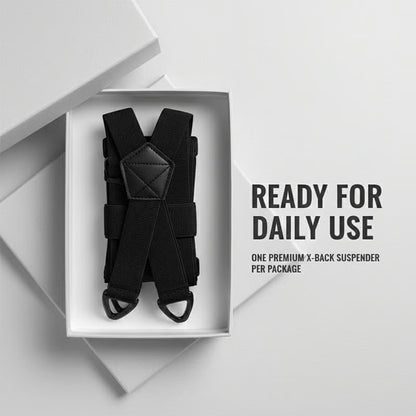 Heavy-Duty 4-Clip Suspenders for Men