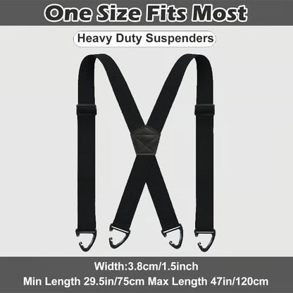 Heavy-Duty 4-Clip Suspenders for Men