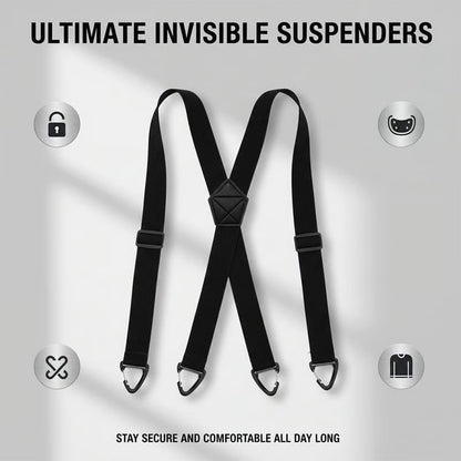 Heavy-Duty 4-Clip Suspenders for Men