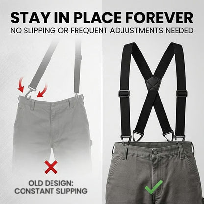 Heavy-Duty 4-Clip Suspenders for Men