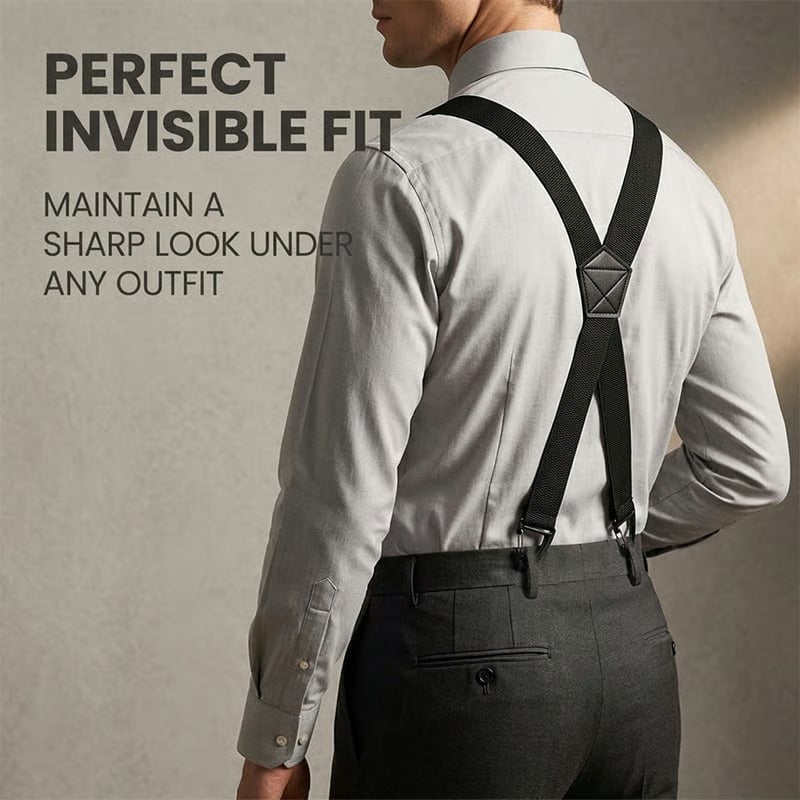 Heavy-Duty 4-Clip Suspenders for Men